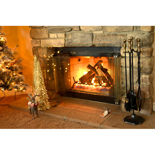 Charlton Home® Luc Iron Fireplace Screen & Reviews Wayfair Canada